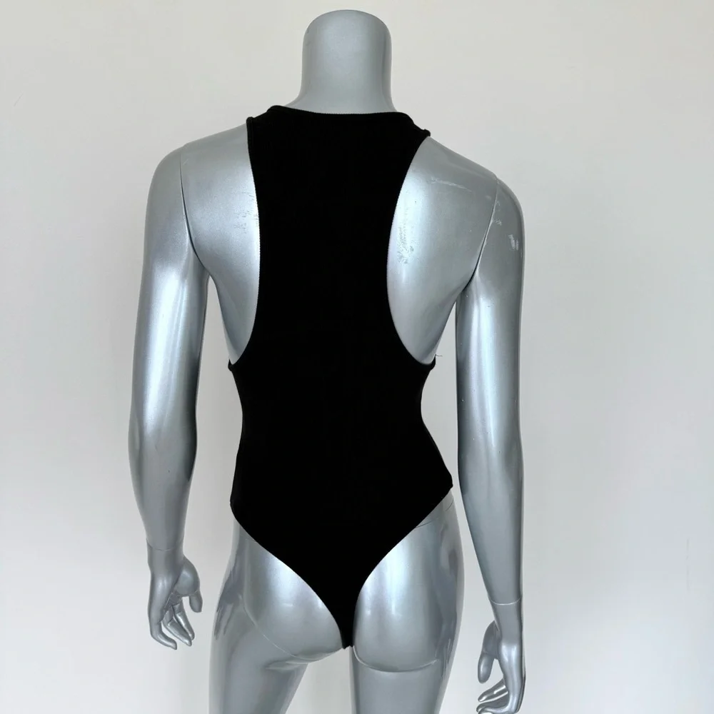 Free People women black bodysuit size XS - Picture 3 of 6